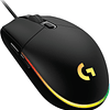 Mouse Gamer Logitech G203 RGB LIGHTSYNC, 6 botones programables, 8.000 DPI, Black