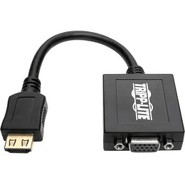 Tripp Lite 6in HDMI to VGA Adapter Converter with Audio Video for Ultrabook / Laptop / Desktop 6" - Vídeo conversor - HDMI - VGA - negro