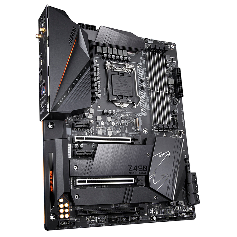 Placa Madre Z490 AORUS Pro AX | DDR4, LG1200, Dual M.2, SATA 6Gb/s, WIFI 6, ATX 4
