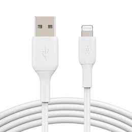 Cable Belkin Boost Charge Lightning a USB tipo A (6.6 ', blanco)