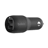 Belkin - Adaptador de corriente para el coche - 24 vatios - 4.8 A - 2 conectores de salida (USB) 