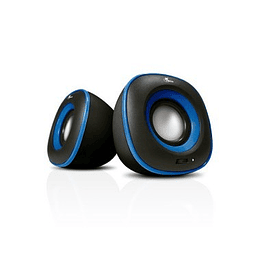 Xtech - Bocinas SPEKTER Color Negro-Azul 6 Watts Corriente USB