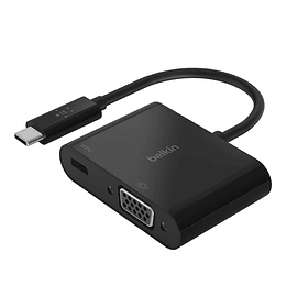 Adaptador USB-C  a VGA + carga - Conversor de interfaz de vídeo 