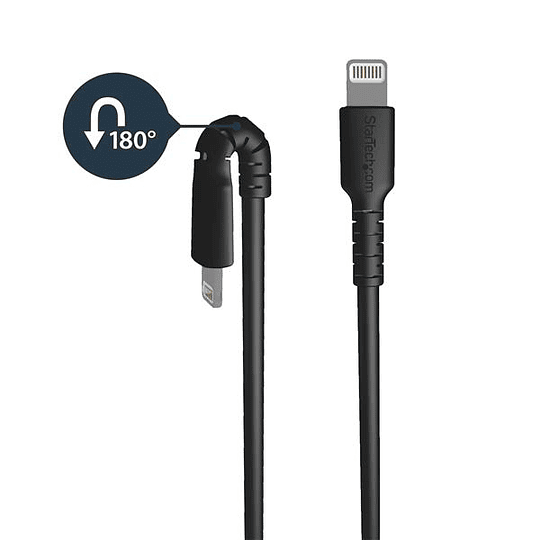 Cable Lightning Durable 1mt - Certificado MFi, con Fibra Aramid, Negro