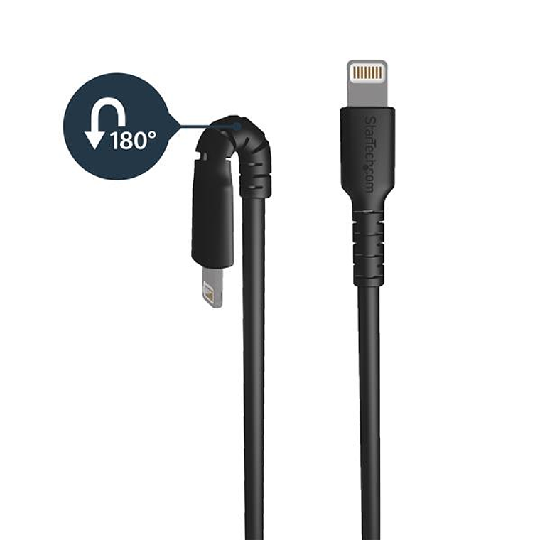 Cable Lightning Durable 1mt - Certificado MFi, con Fibra Aramid, Negro 2