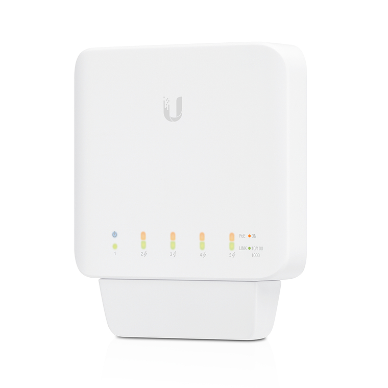 Switch 5 puertos Ubiquiti UniFi USW-FLEX - Conmutador Gestionado 10/100/1000 (PoE) + 1 x 10/100/1000 (PoE)  1