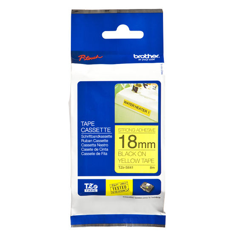 Cinta Rotuladora Brother Amarillo TZE-S641 1