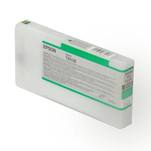Cartucho de Tinta Epson T653B Color UltraChrome HDR Verde T653B00, 200ml. 