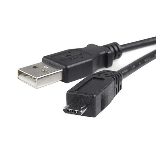 Cable Adaptador de 1m USB A Macho a Micro USB B Macho para Teléfono Móvil Carga y Datos - Negro