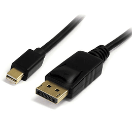 Cable Adaptador de 2m de Monitor Mini DisplayPort 1.2 Macho a DisplayPort Macho - 4k