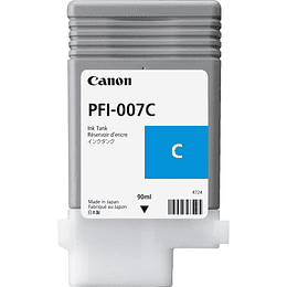 Cartucho de Tinta Canon PFI-007C Color Cian 90ml