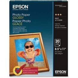 Papel Epson S041141 - Glossy Fotográfico - Tamaño Carta - 20 Hojas