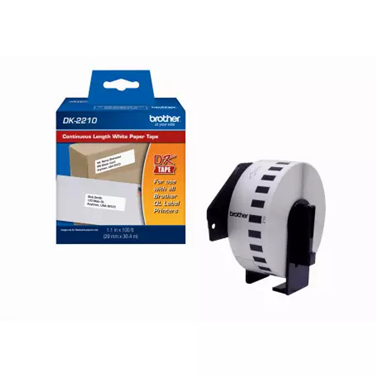 Brother DK2210 - Papel - negro sobre blanco - Roll (2.9 cm x 30.4 m)  1
