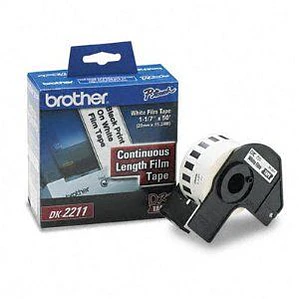 Cinta Brother DK2211 - Texto Negro sobre Fondo Blanco - 29mm x 15mts.