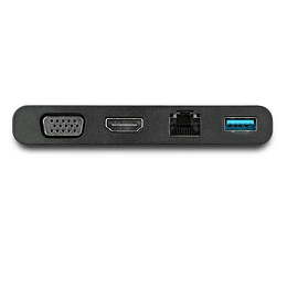 Adaptador Multipuertos USB-C 4K con HDMI y VGA - Mac Win Chrome - 1x USB-A - GbE, USB Tipo C