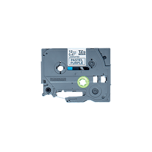 Cinta Brother TZEMQF31 12MM Negro en Morado Para impresora de etiquetas