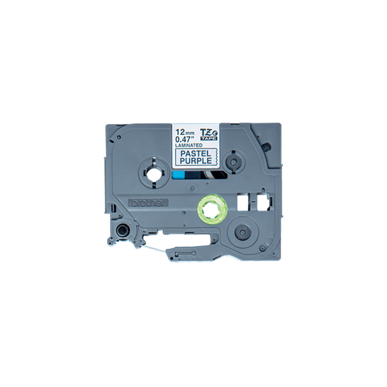 Cinta Brother TZEMQF31 12MM Negro en Morado Para impresora de etiquetas 1