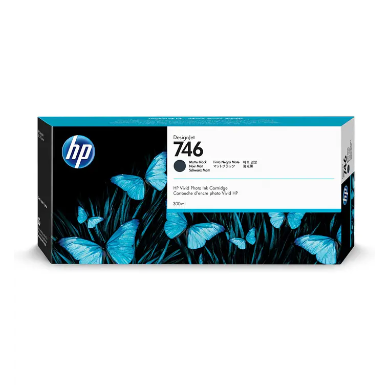 Cartucho de Tinta HP 746 Color Negro Mate 300ml P2V83A 1