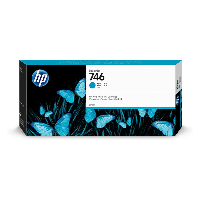 Cartucho de tinta HP 746 Color Cyan 300ml Original P2V80A 1