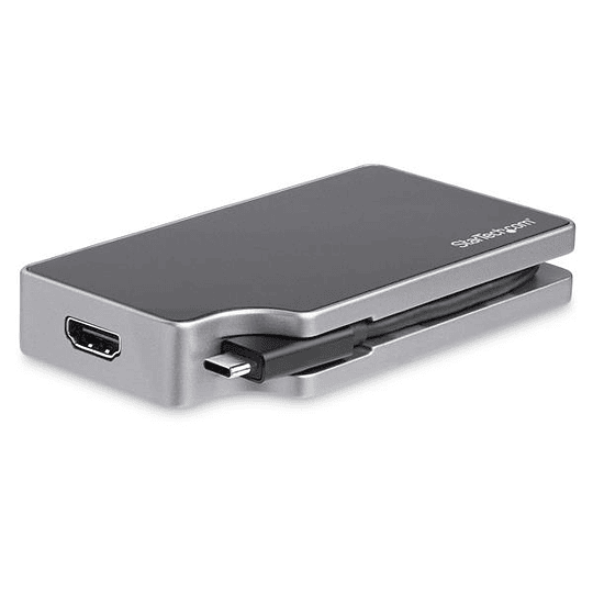 Adaptador USB-C Multipuertos HDMI y VGA - PD 95W, 4K - USB-A - GbE - Portátil - USB Tipo C
