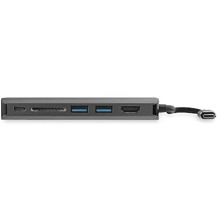 Adaptador multipuerto USB C - Base de viaje USB-C a HDMI 4K, 3 concentradores USB 3.0 2