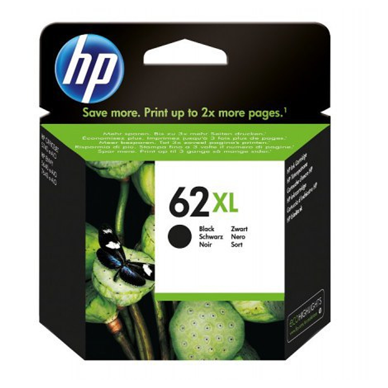 Cartucho de Tinta HP 62XL Negra original C2P05AL 1