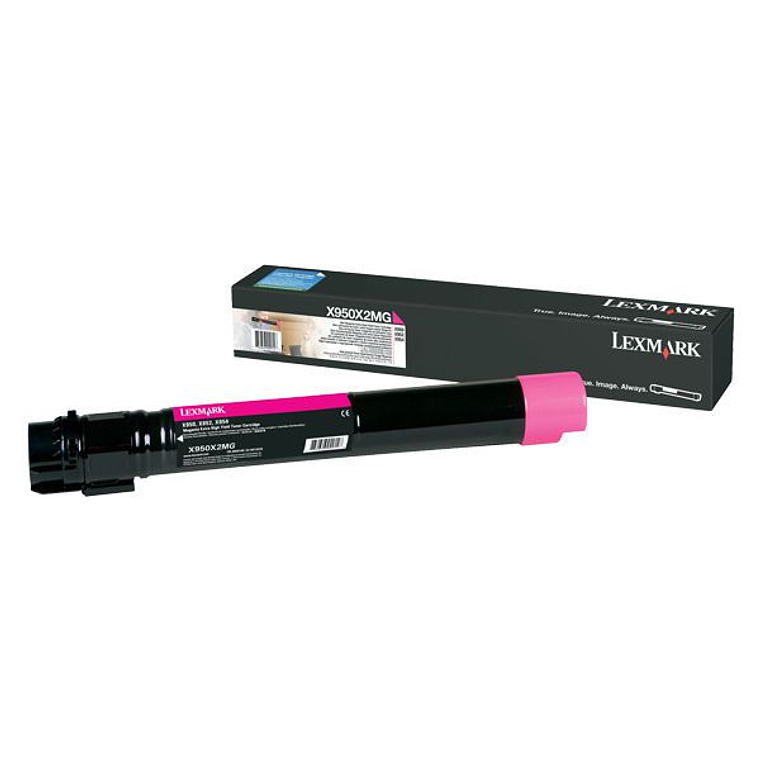 Cartucho de tóner Lexmark X950X2MG color magenta 1