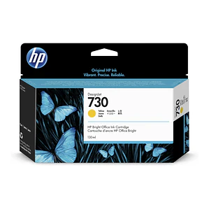 cartucho de Tinta HP 730 color Amarillo 130ml P2V64A