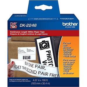 Impresora Continua Brother DK-2246, Negro sobre Blanco, Rollo (10.34 cm x 30.48m), 1 Bobina