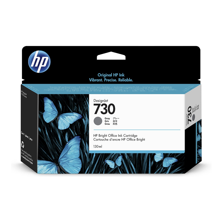 Cartucho de Tinta HP 730 color Gris original P2V66A 1