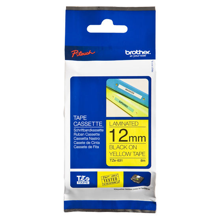 Cinta de impresión TZE-631 12mm Negro sobre amarillo 1