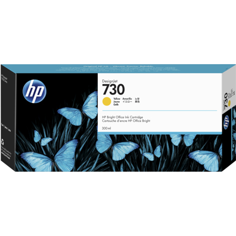 Cartucho Tinta HP 730 color Amarillo 300ml P2V70A 1