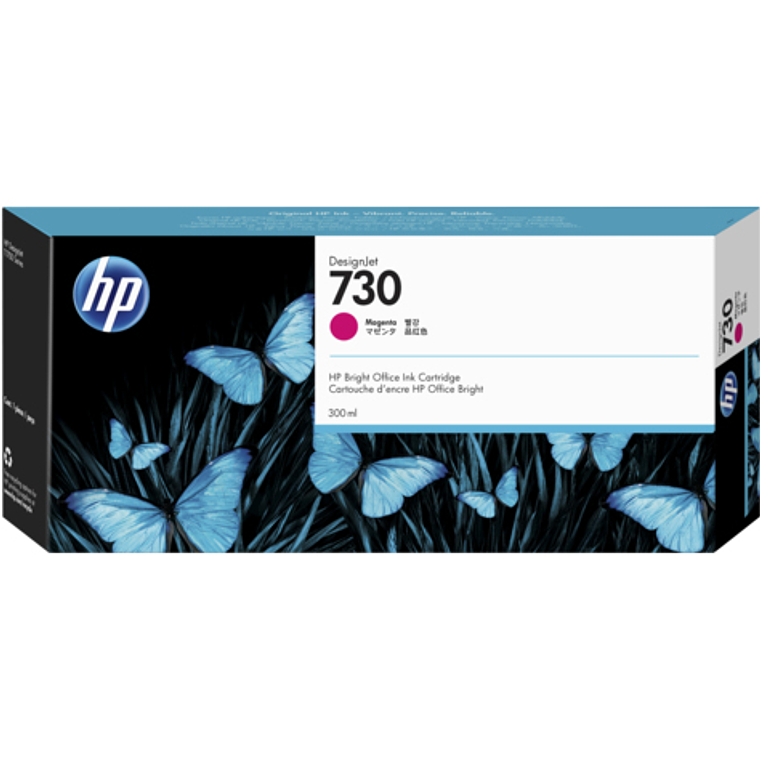 Cartucho de Tinta HP 730 color Magenta 300ml DesignJet P2V69A 1