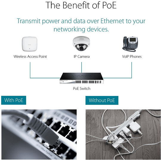 Switch 52 puertos Conmutador PoE Gigabit Ethernet de nivel 2+, 4 puertos Gigabit