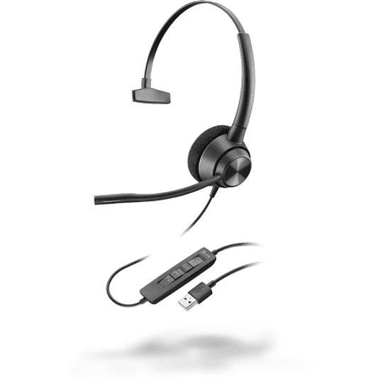 Auricular Monoaural Plantronics ENCOREpro EP310, Conexión USB-A