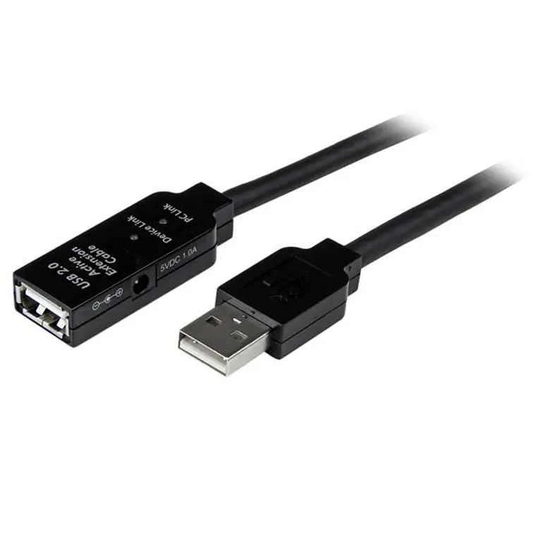 Cable 15m Extensión Alargador USB 2.0 Activo Amplificado - Macho a Hembra USB A - Negro 1