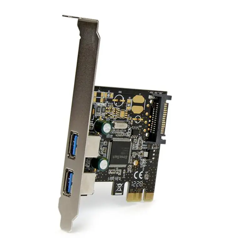 Adaptador Tarjeta Controladora PCI Express PCI-E 2 Puertos USB 3.0 con Alimentación SATA 2