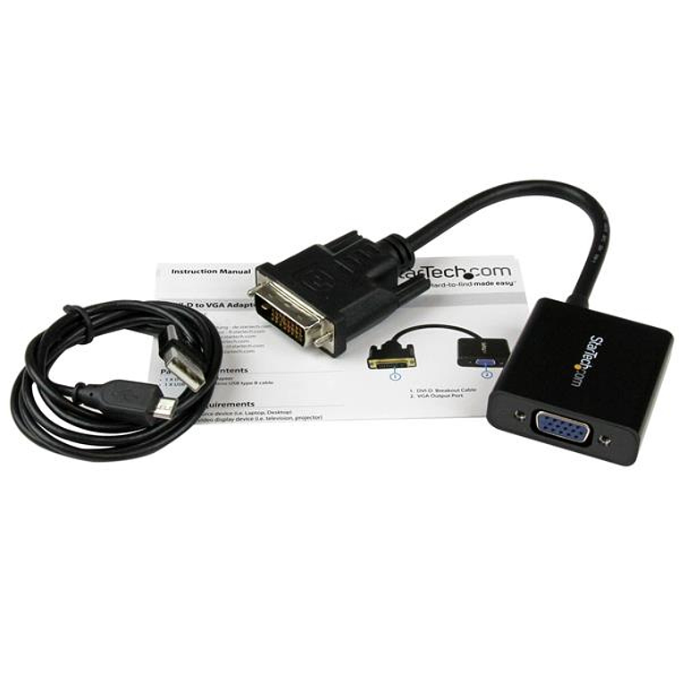 Adaptador Conversor DVI-D a VGA HD15 3