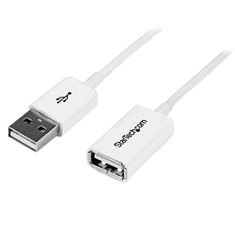 Cable 1m Alargador USB Blanco