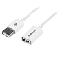 Cable 1m Alargador USB Blanco - Miniatura 1