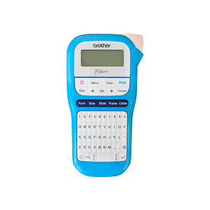 Rotuladora Brother PTH110BW | 3 fuentes (20mm/seg, Visor LCD, Azul/Blanco)