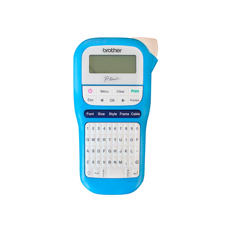 Rotuladora Brother PTH110BW | 3 fuentes (20mm/seg, Visor LCD, Azul/Blanco) 1