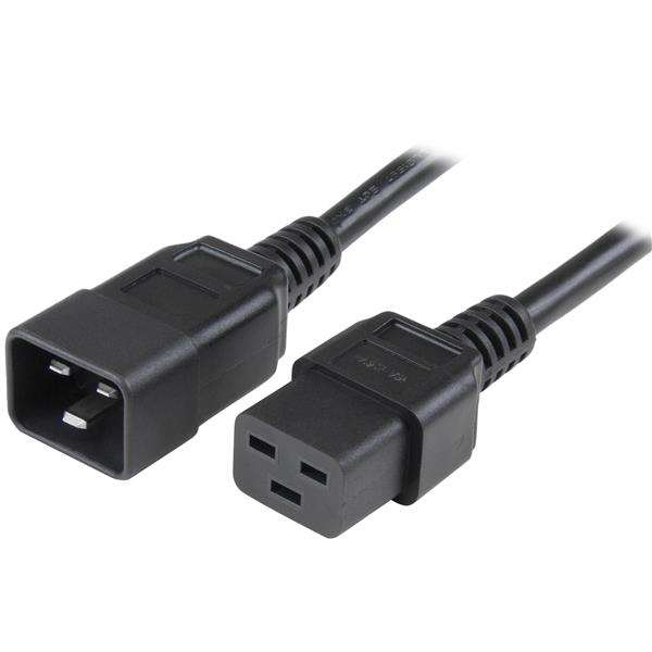 Cable Conector C19 a Conector C20 Startech, Largo 1.8m, Negro