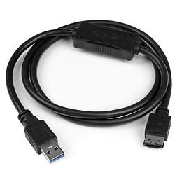 Cable USB-A 3.0 a eSATA Startech, Largo 90cm, Negro