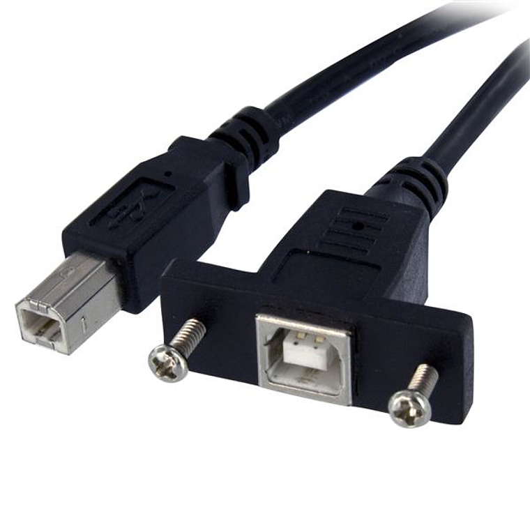 Cable USB-B Macho a USB-B Hembra Startech, Largo 0.3m, Negro 1