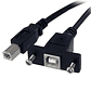 Cable USB-B Macho a USB-B Hembra Startech, Largo 0.3m, Negro - Miniatura 1