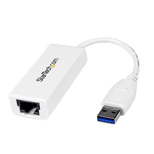 Adaptador Tarjeta de Red Externa NIC USB 3.0 a 1 Puerto Gigabit Ethernet 1Gbps RJ45 USBA Blanco