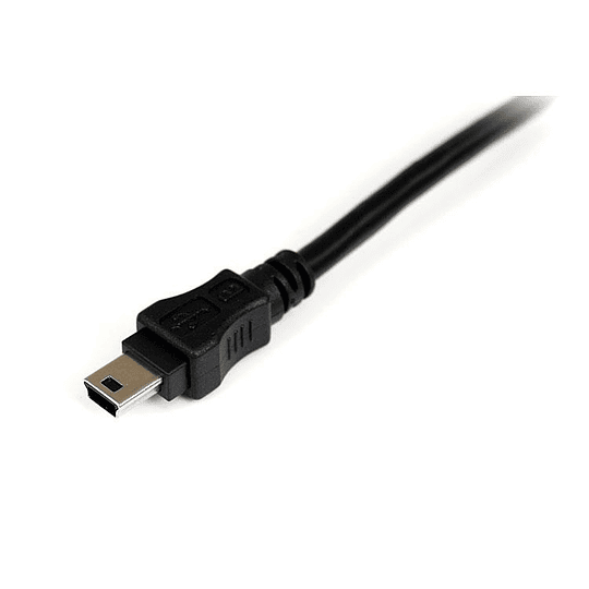 Cable Mini-USB B a USB-A Doble Startech, Largo 1.8m, Negro/Rojo