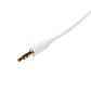 Cable de 2 metros Delgado de Audio Estéreo Mini Jack de 3,5mm - Blanco - Macho a Macho - Miniatura 2