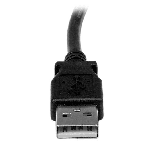 Cable USB-A a USB-B tipo Codo Startech, Largo 2m, Negro